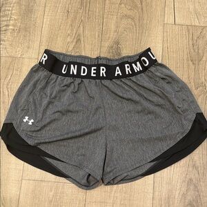 Under Armour Women's Athletic Shorts in Gray and Black